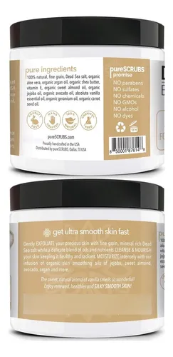 Exfoliante Corporal Purescrubs Sal Mar Muerto Vainilla 473ml