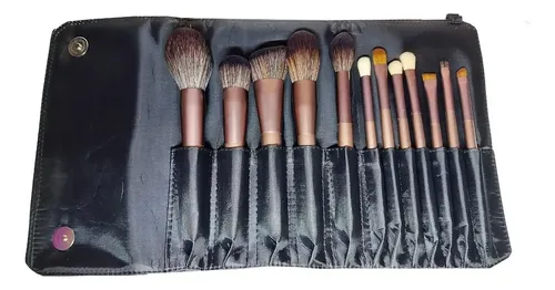 Set De Pinceles Para Maquillaje X12 Sobre Rosa P6850