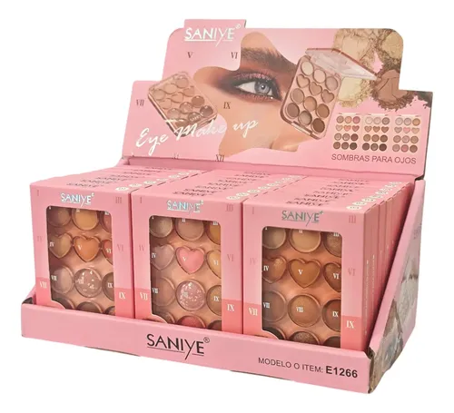 Paleta De 12 Sombras Para Ojos Color Saniye Make Up