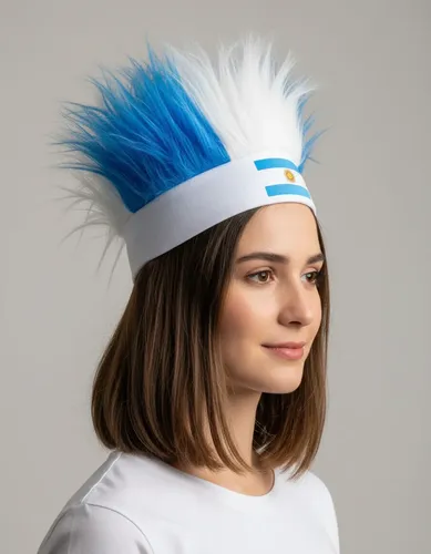 Vincha Con Pelo Argentina Mundial Cotillon