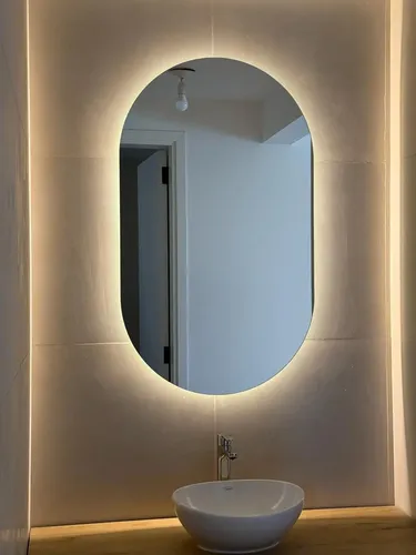 Espejo Ovalado Píldora Led 80x50cm