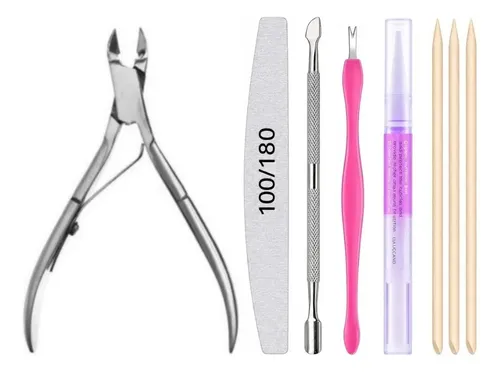 Kit Manicura X8 Piezas Profesional Preparación De Cutículas
