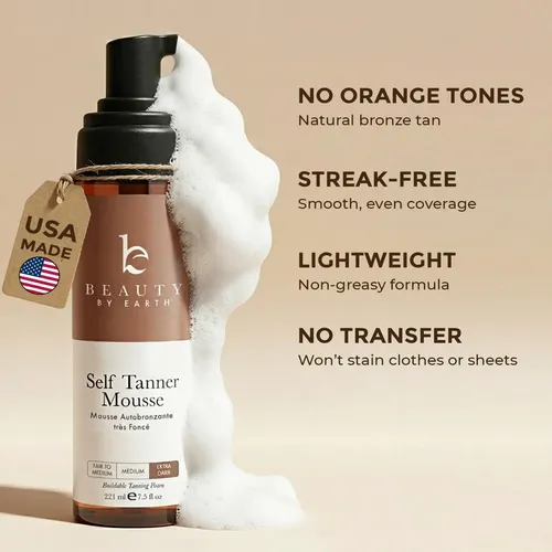 Autobronceador Mousse Beauty By Earth Extra Dark 222ml