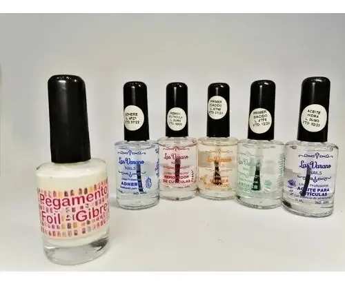 Kit X 16 Esmaltes Semipermanentes Top Coat Base Coat Primer