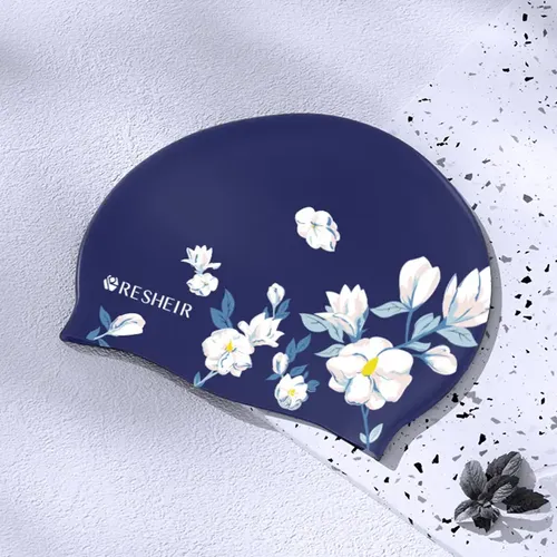 A Gorro De Natación De Silicona Impermeable Para Mujer De A