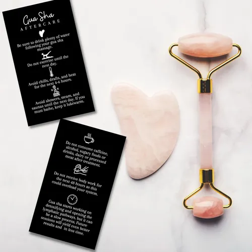 Tarjetas Gua Sha Negras Para Cuidado Facial Y Corporal 50 U
