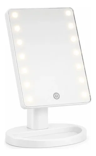 Espejo Con Luz Led Maquillaje De Mesa Portatil Tactil