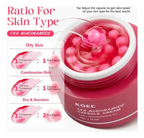 Crema Facial Txa Niacinamida Capsula Todo Tipo De Piel Día/noche