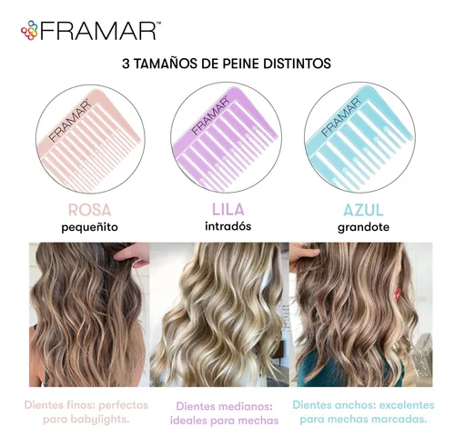 Juego De Brochas Para Teñir El Cabello Framar, Peine Balayag