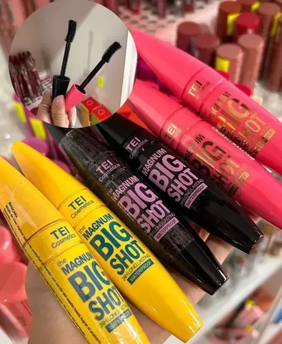 Mascara Pestañas Negro The Magnum Big Shot Tei Waterproof Color Envase Amarillo/ Negro