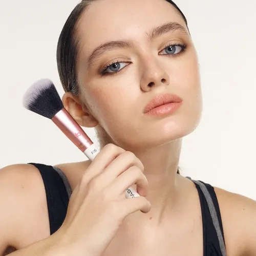 Brocha Fascino De Maquillaje Base Blanco