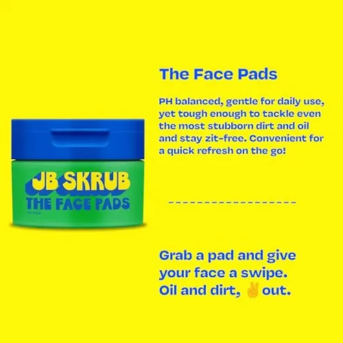 Almohadillas Faciales Jb Skrub: Limpian El Acné Para Niños,