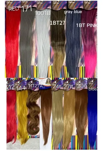 Cortinas Californianas Reflejos Simil Pelo Natural Kanekalon