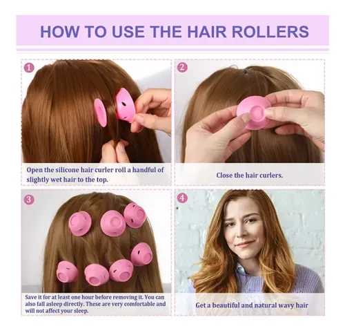 40 Rulos De Cabello Mágicos, 20 Silicona Grande