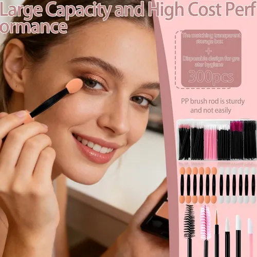 Kit 300 Aplicadores Descartables Para Maquillaje Ojos