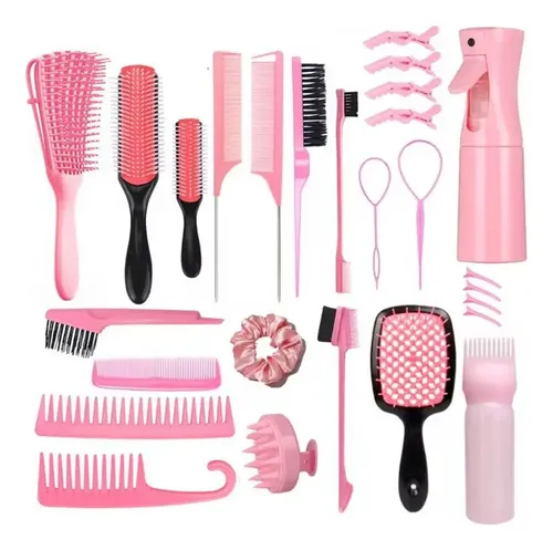 A, 27 Maseajador Pelo Cabello Rizado Peine Rizos Cepillo