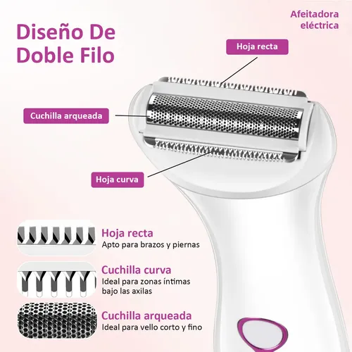Depiladora Eléctrica Recargable Mujer Multifuncional Cejas \