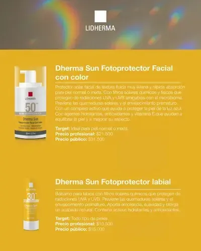 Protector Solar Lidherma Toque Seco Spf 50 Dherma Sun