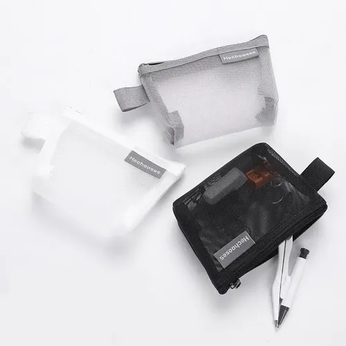 Bolso Cosmético Del Maquillaje Del Bolso De La Gris/2pzs ..