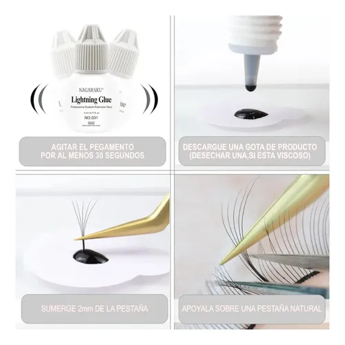 Kit Completo P Service De Pestañas Pelo X Pelo Extensiónes