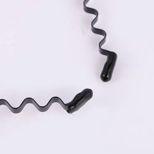 Diadema De Primavera Para Hombre, Pelo Liso, Ondulado, 2 Uni Negro