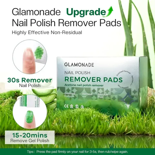 Discos Removedor De Esmalte Glamonade Con Aloe Vera 50 Uds