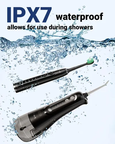 Kit De Hilo Dental Y Cepillo De Dientes Eléctrico Fumeikang Negro