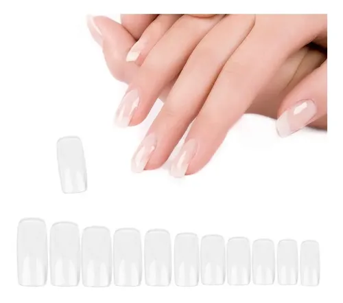 Uñas Postizas Doscientas Enteras Rectas Clear Ydnis Maquilla