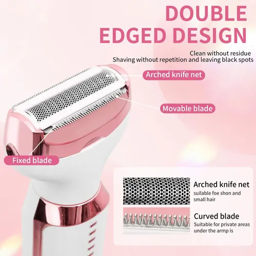 Depiladora Recargable 4 En 1 For Mujer Con Accesorios Blanco