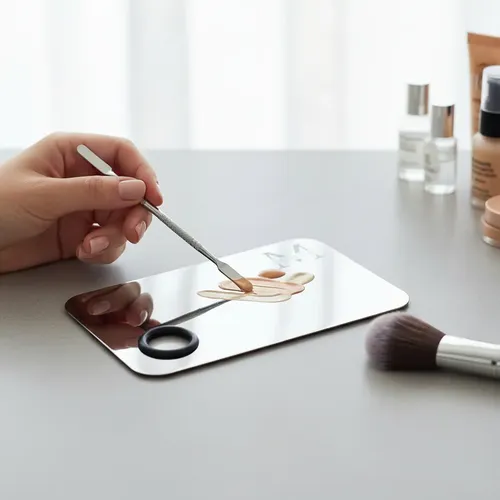 Paleta Mezcladora Maquillaje Profesional Metal Resistente