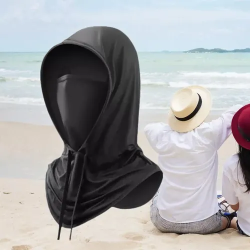 Protección Solar Para Cubrir La Cara, Máscara Ligera Negro