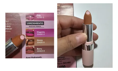 Avon Labial Hydramatic Mate Honey Con Ácido Hialuronico