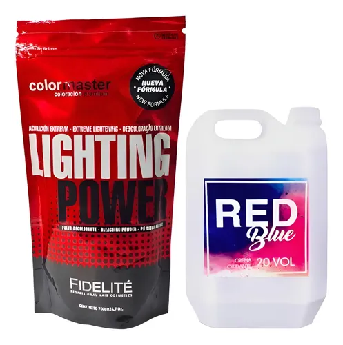 Polvo Decolorante Fidelité Colormaster 700gr +oxida 20vol 2l