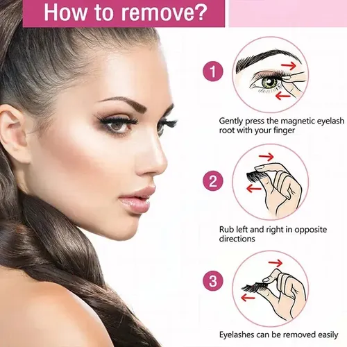 A 16 Pares De Pestañas Magnéticas Sin Pegamento Con Rizador