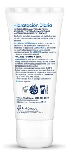 Dermaglós Crema Hidratante De Día Fps20 X 70g Tipo de piel Normal a seca