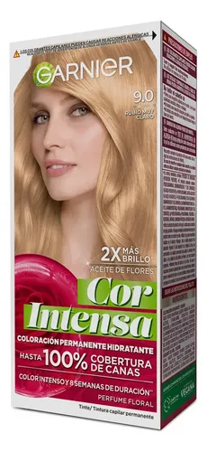 Kit Tintura Permanente Cor Intensa Tono 9.0 Rubio Muy Claro Garnier