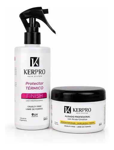 Combo Alisado Sin Formol Kerpro Keratina + Finish P/térmico
