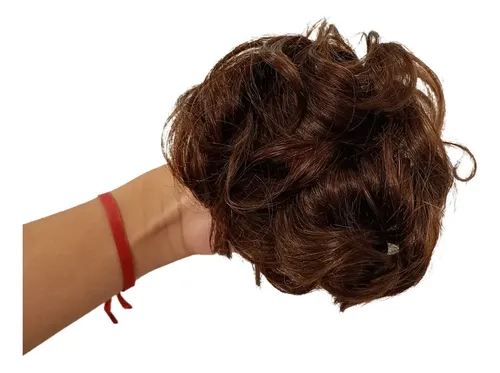 Rodete De Cabello Natural Castaño