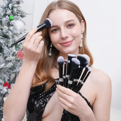 Brochas De Maquillaje Bueart Design 16 Unidades Con Soporte