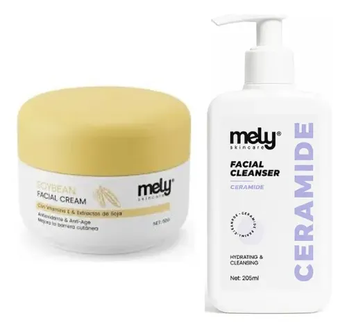 Kit Skincare Crema Leche Limpieza Mely Set Cuidado Facial