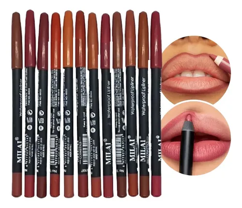 Pack Lapices Lipliner Delineador De Labios Waterproof Milai 1 Pack X12_milai