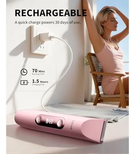 Depiladora Ufree Elactrica Doble Cabezal 3 En 1 Impermeable