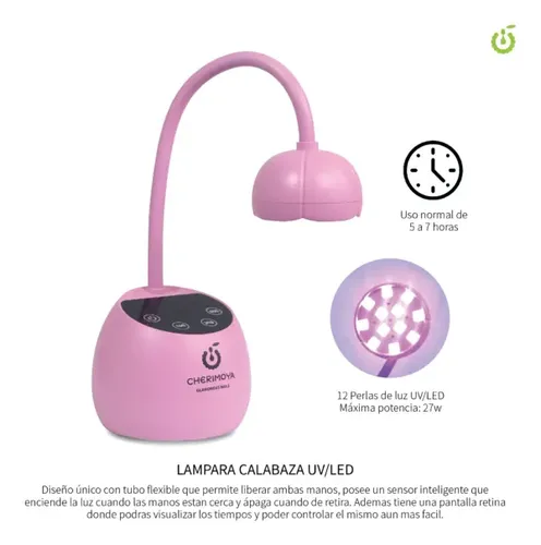 Lampara/cabina Inalámbrica Rosa Uvled 27w Cherimoya Calabaza