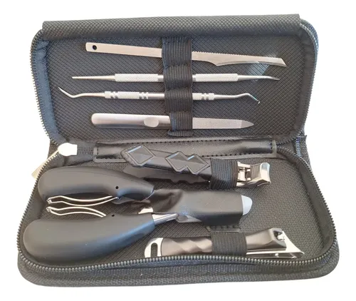 Kit Pedicuria Manicuria Alicate Corta Uñas Profesional +estu
