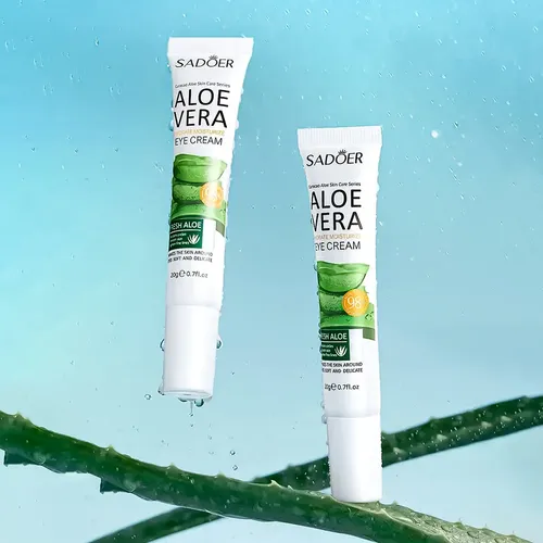 Crema para Contorno de Ojos Sadoer con Aloe Vera de 20 g, Hidratante y Antiarrugas