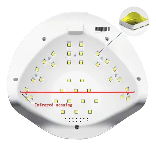 Cabina Uv Led Sun X 54w Uñas Esculpidas 36 Leds Sensor Mano