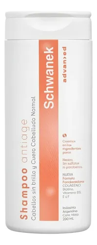Shampoo Schwanek Antiage Advanced Sin Sulfatos Con Colageno
