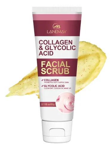 Exfoliante Facial Con Colágeno Y Ácido Glicólico Todo Tipo De Piel Día/noche
