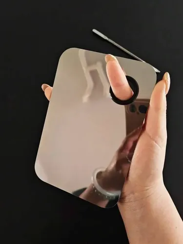 2 Paquetes De Paletas De Maquillaje Grandes De Acero Inoxida