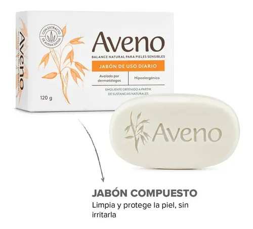 Jabón en barra Aveno Compuesto 120 g